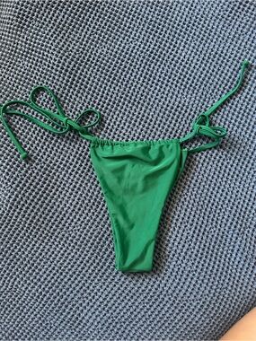 Green Tie-Side Bikini Bottom